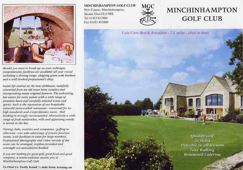 Vale View Bed & Breakfast - Minchinhampton new golf course 1 of 2